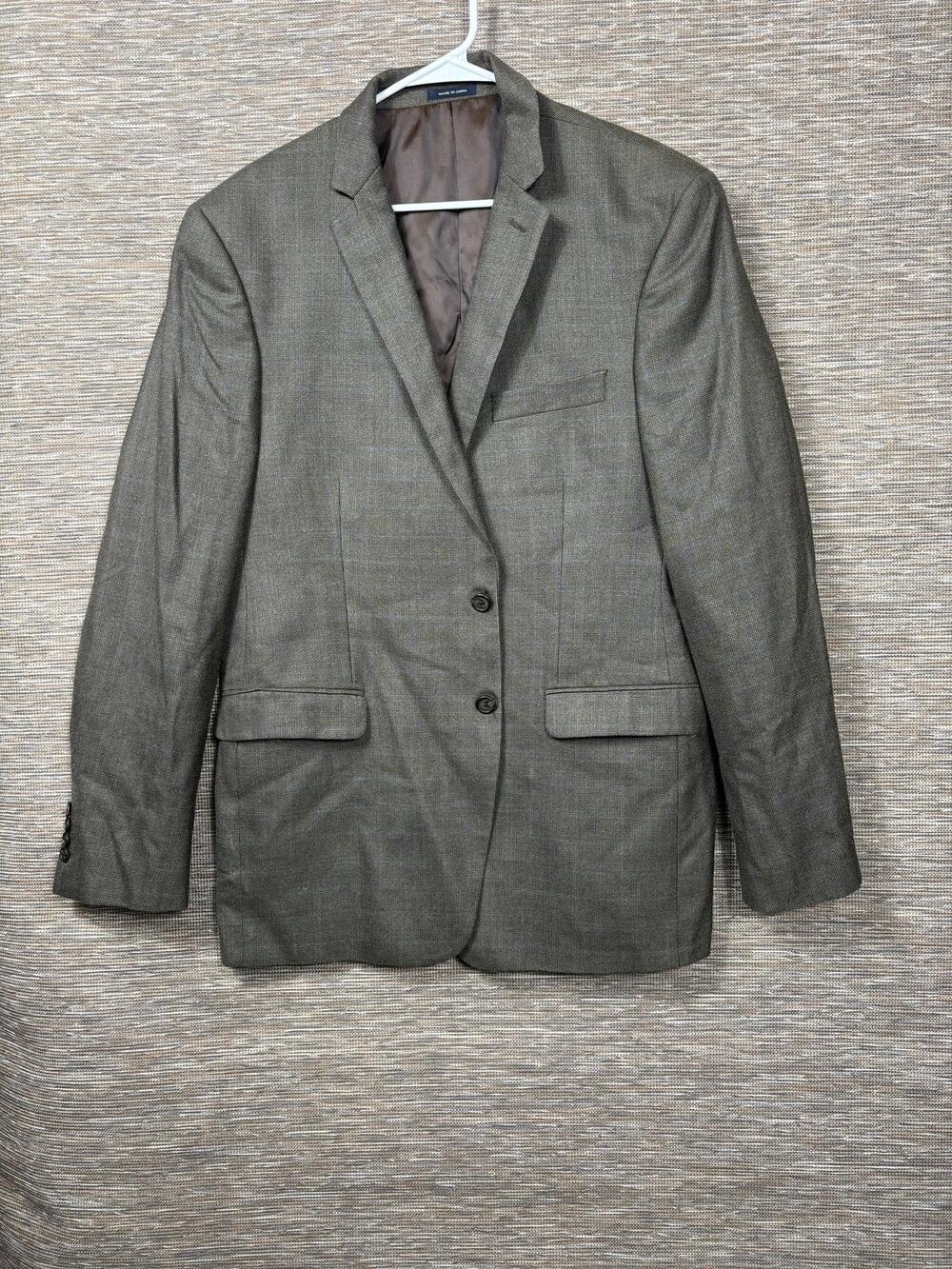 Ralph Lauren Blazer Mens 46L Brown Silk Wool Plaid Sport Coat Dillard's Jacket